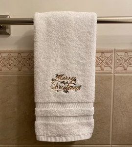 Christmas / Holiday Embroidered Decorative Hand Towels