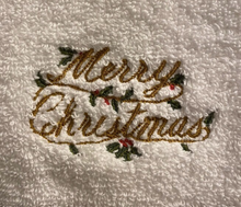 Load image into Gallery viewer, Christmas / Holiday Embroidered Decorative Hand Towels