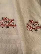 Load image into Gallery viewer, Christmas / Holiday Embroidered Decorative Hand Towels