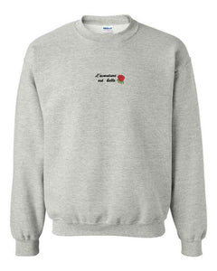 L'aventure est belle Crewneck - Grey