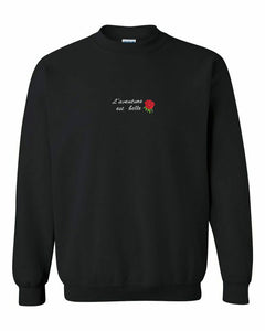 L'aventure est belle Crewneck - Black