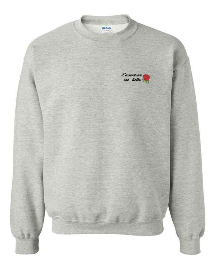 L'aventure est belle Crewneck - Grey