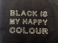 Load image into Gallery viewer, Black is My Happy Colour Cropped T-shirt