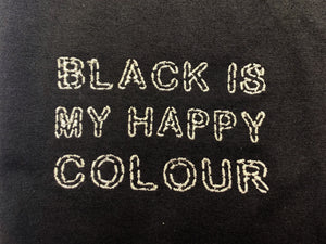 Black is My Happy Colour Cropped Hoodie