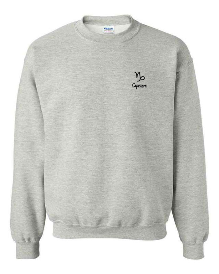 Capricorn Zodiac / Astrology Sign Crewneck - Grey