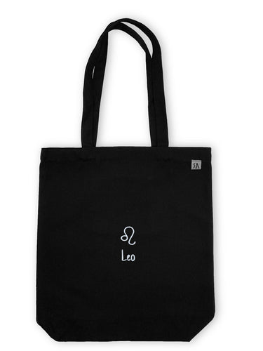 Leo Zodiac / Astrology Sign Tote Bag - Black