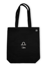 Load image into Gallery viewer, Libra Zodiac / Astrology Sign Tote Bag - Black