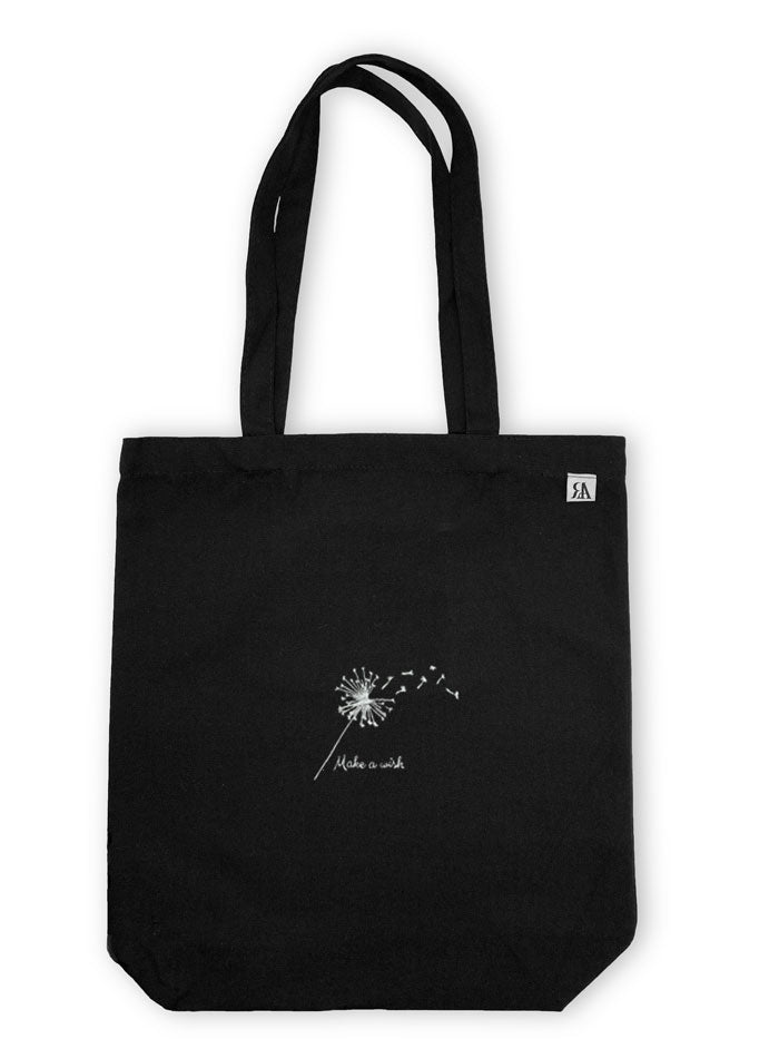 Make a Wish Tote Bag - Black