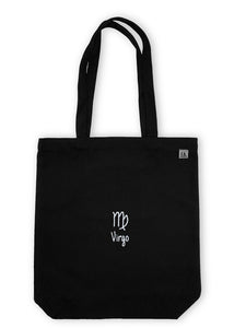 Virgo Zodiac / Astrology Sign Tote Bag - Black