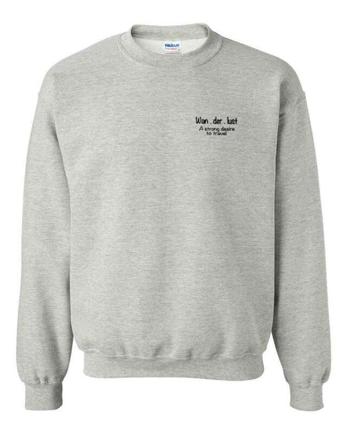 Wanderlust Crewneck - Grey