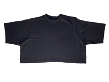 Load image into Gallery viewer, Simple Black Cropped T-shirt