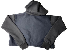 Load image into Gallery viewer, DEFECTIVE Simple Black Cropped Hoodie with Adjustable Waist