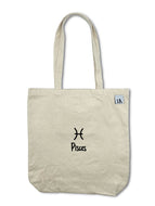 Pisces Zodiac / Astrology Sign Tote Bag - Beige