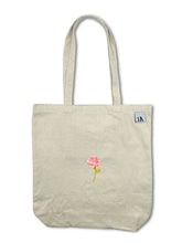 Load image into Gallery viewer, Single Rose Tote Bag - Beige