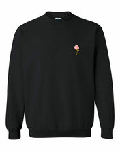 Load image into Gallery viewer, Single Rose Crewneck - Black