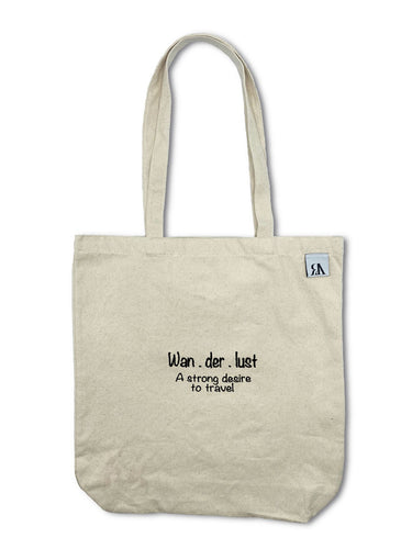 Wanderlust Tote Bag - Beige